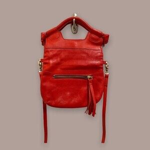 Foley + Corinna Leather Mini City Tote, Red EUC
